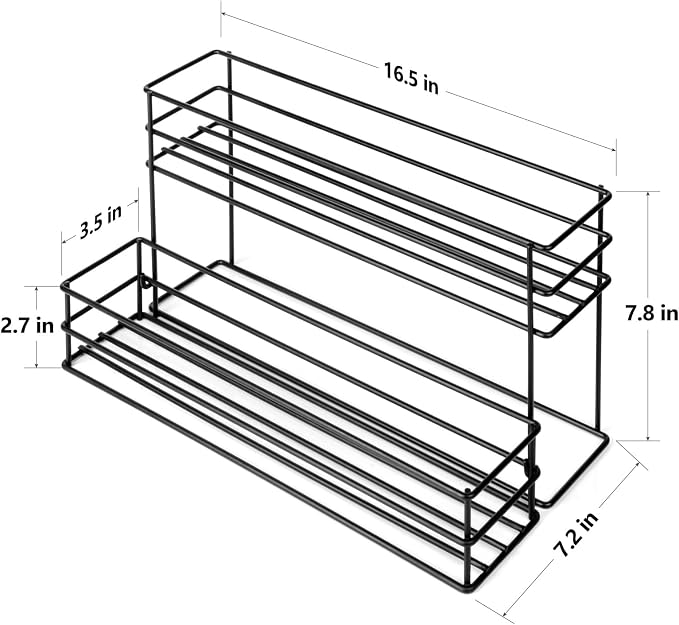 10 Bottle Capacity Coffee Syrup Organizer 2 Tier Coffee Syrup Stand Shelf for Coffee Bar Kitchen Small Wine Rack for Bar Family Storage for Syrup Wine Dressing - Image 3