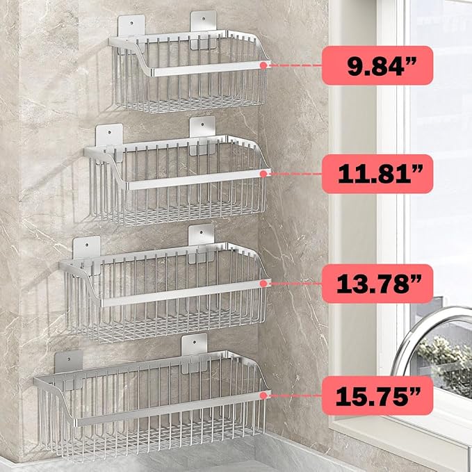 Stainless Steel Hanging Wire Basket Organizer - L 13.78Inch for Cabinet Pantry, Kitchen, Bathroom Storage - Image 8