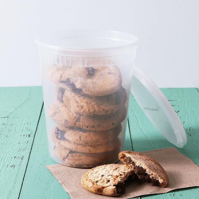 Karat [32oz - 240 ct] Clear PP Injection Molded Round Deli Containers with Lids (FP-IMDC32-PP) - Image 4