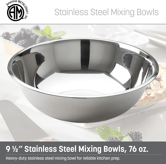 American METALCRAFT, Inc. 3 qt Stainless Steel Mixing Bowl, Silver - Image 2