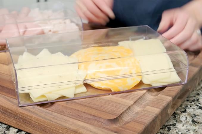 Pikanty Large Deli Meat Container for Refrigerator — Holds 3 Packs of Bacon, Cold Cuts, Sliced Cheese, Ham, Turkey or Salami, Airtight Hinged Lid, Dishwasher and Freezer Safe, Made in USA - Image 5