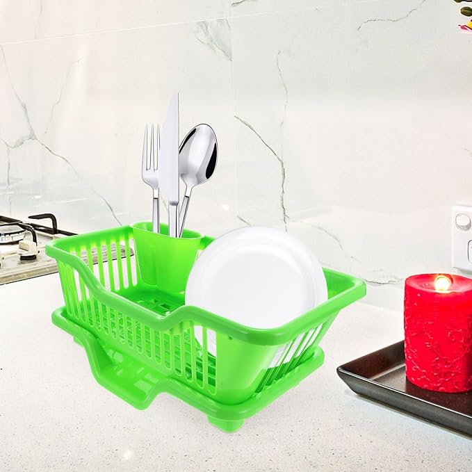 Kichvoe 1set Dish Drying Rack Multi-Purpose Kitchen Storage Basket Compact Design for Efficient Draining Smooth Edges for Safety for Organized Countertops Housewarming - Image 2