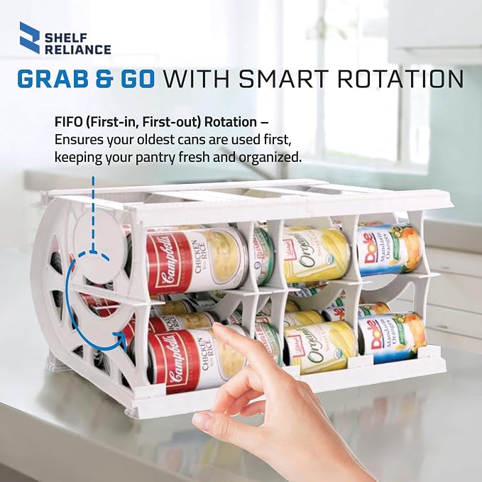 Cansolidator Pantry - 1-Pack Can Organizer for Pantry, Stackable Soda Can Storage for Kitchen, Holds 40 Cans of Food or Soda - Image 2