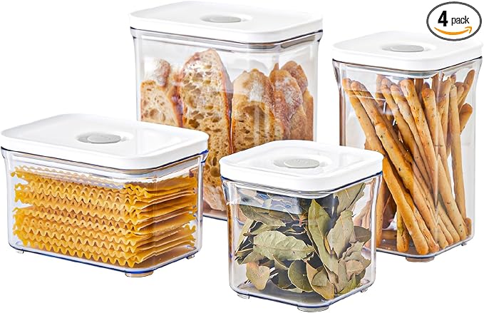 VAKUEN Premium Airtight Food Storage Containers 4-piece/Set, BPA Free, 100% Leak Proof, Keep food fresh up to 5 times longer than non-vacuum storage by Vakuen