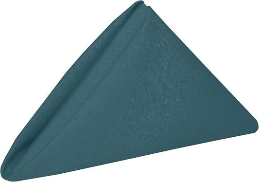17x17-Inch Cotton-Feel Cloth Napkins, Slate, Set of 120 | Bulk Case of 10 Dozen, Square, 100% Spun Polyester Fabric, MJS-Spun Construction, Cotton-Like Hand, Machine Washable, Blue by UltimateTextile