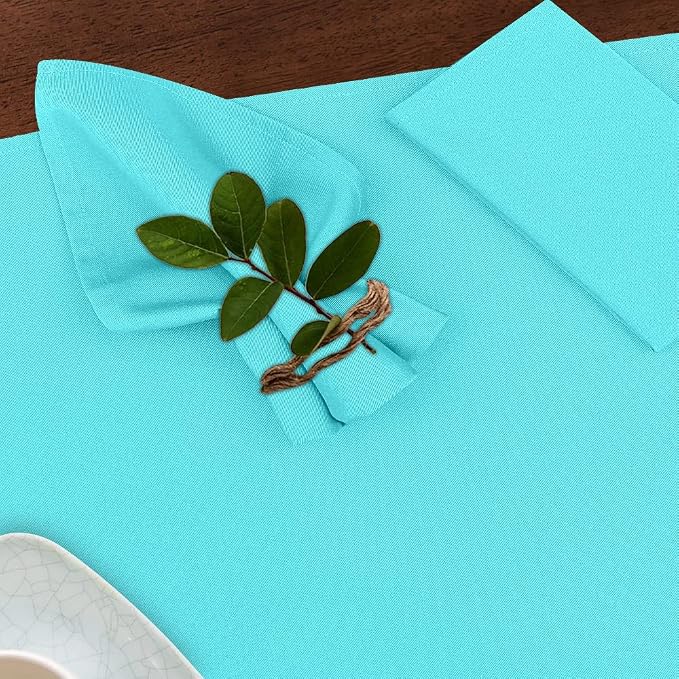 Ruvanti Cloth Napkins Set of 12, 18x18 Inches Napkins Cloth Washable, Soft, Durable, Absorbent, Cotton Blend. Table Dinner Napkins Cloth for Hotel, Lunch, Restaurant, Wedding, Parties - Waterspout - Image 7