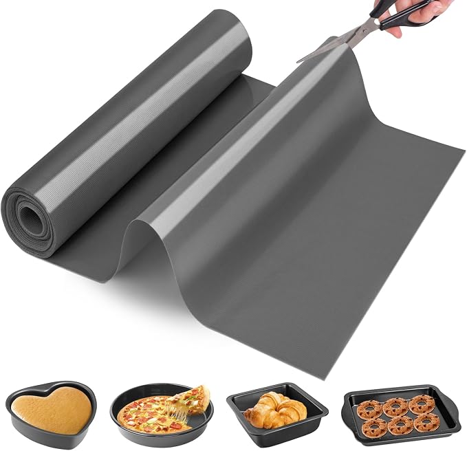 Cut to Size Silicone Baking Baking Mat Roll-Best German Silicone - Non-slip Silicone Pastry Mat, Non-Stick Reusable Air Fryer Linner, Counter Mat, Oven Liner, Freeze Dryer Mat by GoldeerkitchenBakingAccessoriesTools