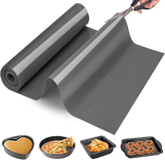 Silicone Baking Mat Roll -Cut to Size Silicone Mat - Non-Stick Pastry Mat for Dough Rolling, Non-slip Silicone Mat for Kitchen Counter, Reusable Air Fryer Linner, Oven Liner, Freeze Dryer Mat by GoldeerkitchenBakingAccessoriesTools