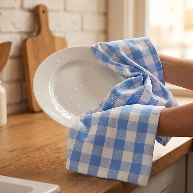 Urban Villa Kitchen Towels Cotton Dish Towels 20”x30” (Set of 6) Bluesand - Image 7