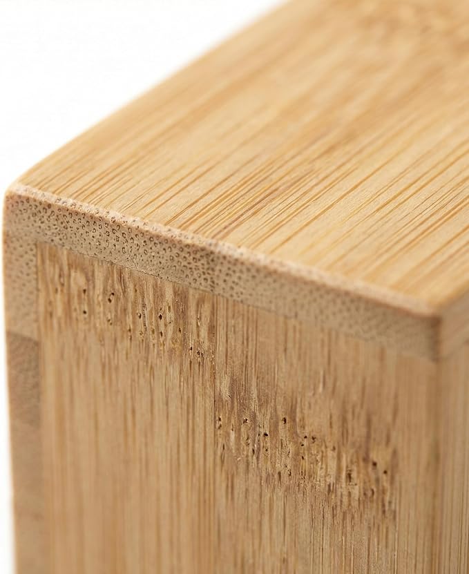 Bamboo Drawer Organizer with Removable Dividers, Fits Kitchens, Bathrooms, Desk, Utensil, Makeup (Natural, S) - Image 6