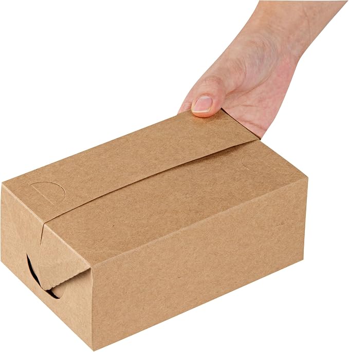 Bio Tek 47 Ounce To Go Boxes, 400 Rectangle Take Out Food Containers - Fast Top Closure, Disposable, Kraft Paper Carry Out Containers, Greaseproof, For Burgers Or Fried Chicken - Restaurantware - Image 8