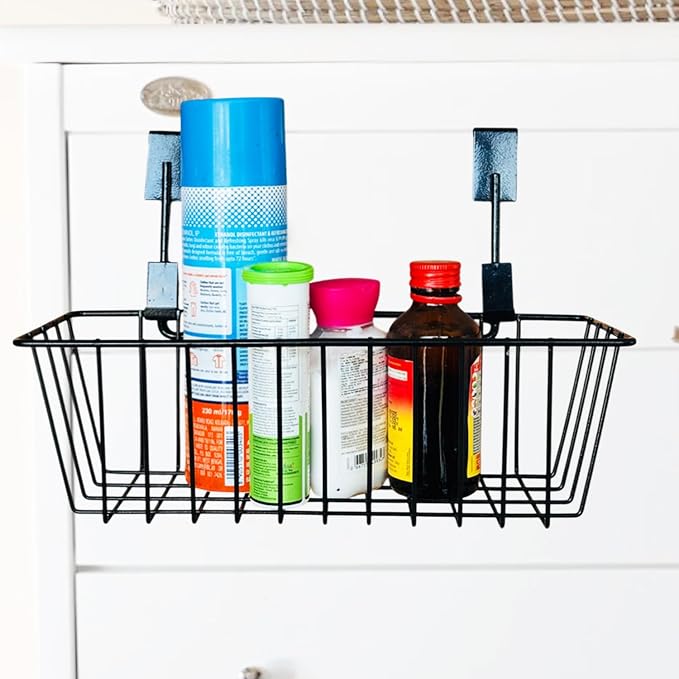 Go Hooked Metal Hanging Storage Basket Door Organiser (Assorted Colour) - Image 3