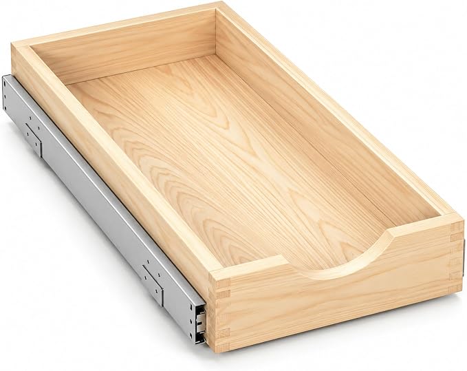 ZOINLIY Wooden Pull Out Cabinet Organizer, 21'' Deep Slide Out Drawer | Kitchen Organizers and Storage, Soft Close, Heavy Duty, Full-Extension by ZOINLIY