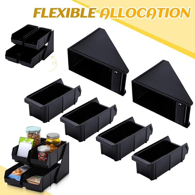 Novabright 4 Compartment Serve Condiment Bin Self Serve Condiment Packet Organizer Stand Countertop Plastic Containers Storage Display Rack for Coffee Shops Restaurants Bars(4 Bin) - Image 5