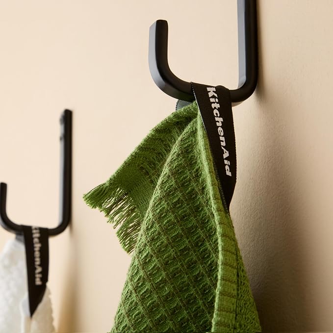 KitchenAid Gourmet Series Gridlines Kitchen Towels 3-Pack Set, 100% Cotton Absorbent, Matcha Green, 18"x28" - Image 3