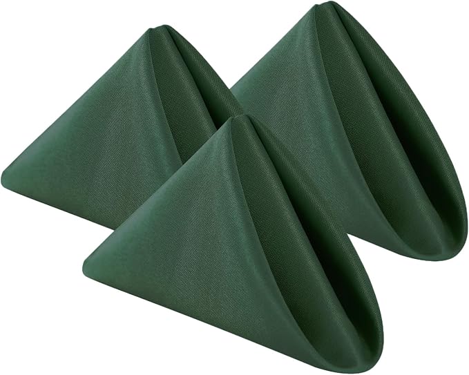 Bailarina Cloth Napkins Set of 120,17x17 inches Dinner Napkins Cloth Washable,Polyester Square Table Cloth Napkin Bulk with Hemmed Edges Ideal for Banquets, Parties and Weddings-Hunter by Bailarina