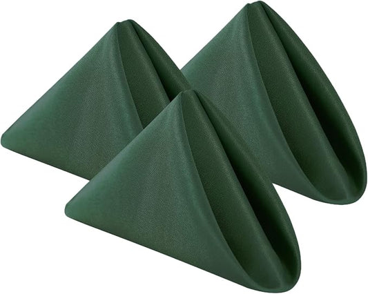 Bailarina Cloth Napkins Set of 80,17x17 inches Dinner Napkins Cloth Washable,Polyester Square Table Cloth Napkin Bulk with Hemmed Edges Ideal for Banquets, Parties and Weddings-Hunter by Bailarina
