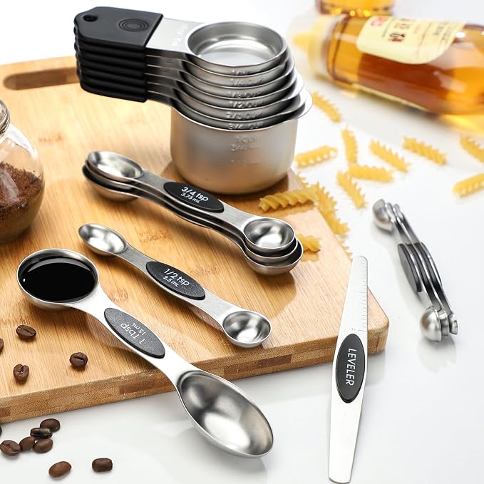 Magnetic Measuring Cups Set 7 Stainless Steel Stackable Measuring Cups | for Measuring Dry and Liquid Ingredients - Image 5