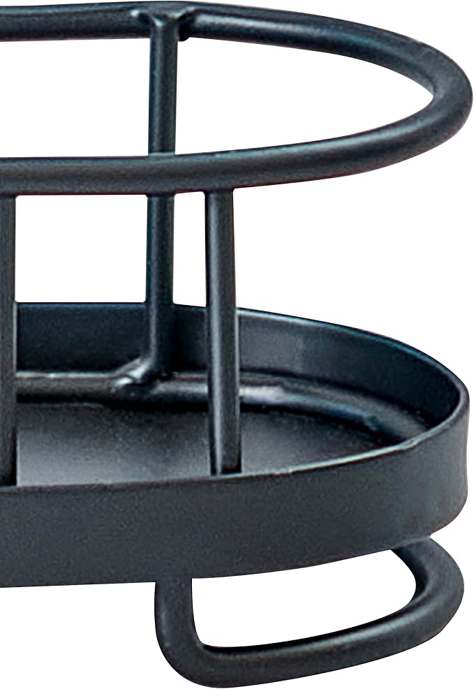 Spectrum Yumi Small Three Tier Spice Rack Black for Countertop Cabinets Cupboards Kitchens, 3 Tier Spice Organizer Shelf Rack Wire Basket for Modern Kitchens, Spice Rack Stand for Counter Organization - Image 4