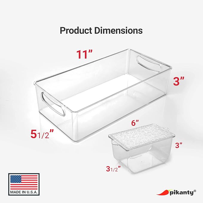 Pikanty Condiment Server Tray with 3 Removable Containers and Lids - Compact Sundae Bar, Taco Night, Dip Tray, Kids Snack Station Organizer with Carry Handles, Dishwasher Safe, Made in USA - Image 4