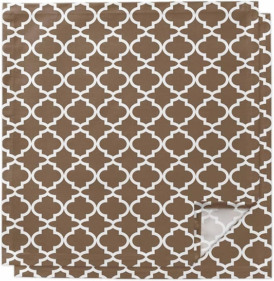 Cloth Napkins Set of 2-20x20 Inches, Brown Moroccon Washable Reusable Table Napkins, Retro Country Minimalist Abstract Motifs Soft & Absortbent Dining Napkin for Party Wedding Hotel Restaurant by Unknown