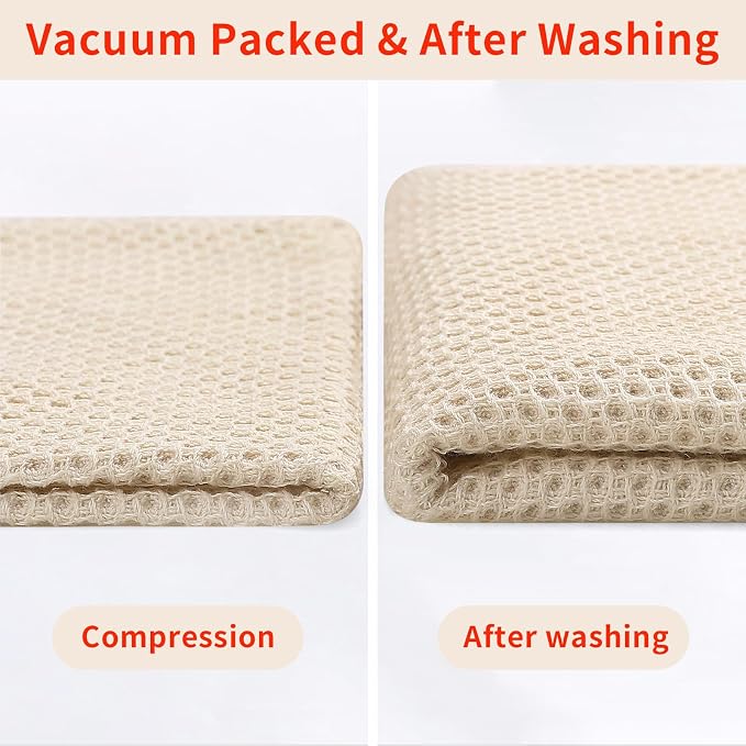 Homaxy 100% Cotton Waffle Weave Kitchen Towels, 10-Pack, Beige | Ultra Soft Absorbent Dish Towels, Quick Drying Cleaning Towels, 13 x 28 Inches - Image 7