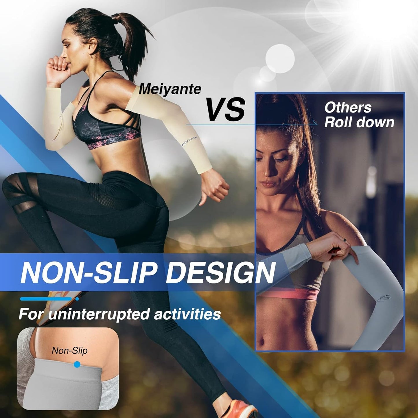 Arm Sleeves for Men Women Work 1 Pair UV Sun Protection UPF Long Sleeves Tattoo Cover Up Sleeves to Cover Arm Sleeves Cooling