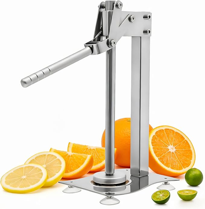 Stainless Steel Lemon Squeezer Manual Citrus Juicer – Heavy Duty Hand Juicer for Orange Lime, Commercial Grade Easy Clean Fruit Press, Non-Slip Handle Vegetable Juicer for Kitchen Lemonade by Unknown