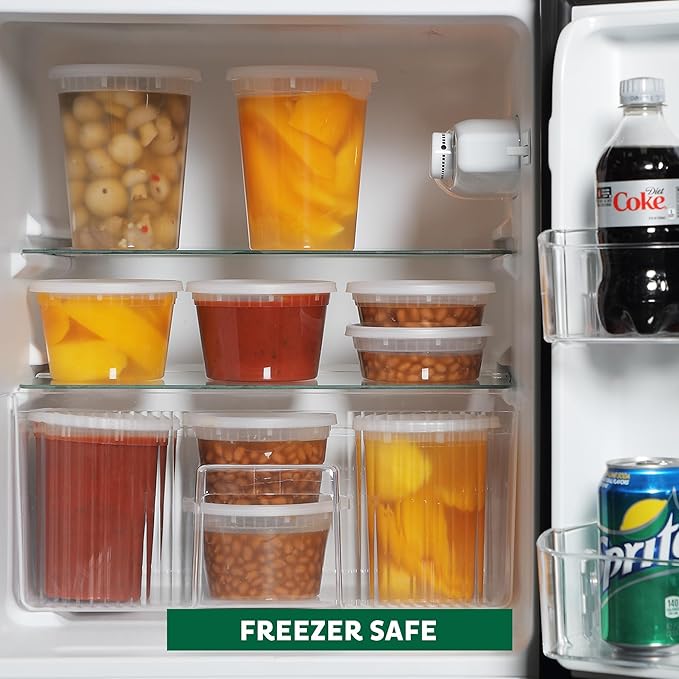 Freshware Food Storage Containers [240 Set] 16 oz Plastic Deli Containers with Lids, Slime, Soup, Meal Prep Containers | BPA Free | Stackable | Leakproof | Microwave/Dishwasher/Freezer Safe - Image 7