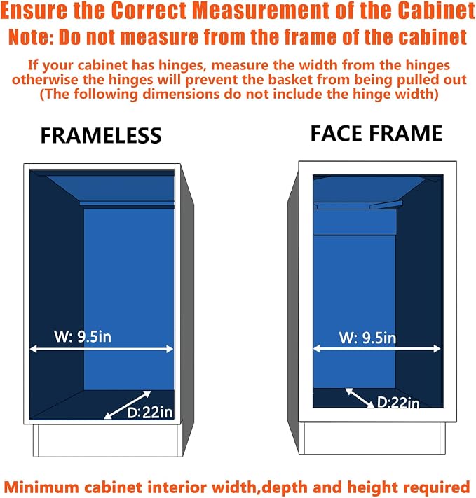 ROOMTEC Pull Out Cabinet Organizer, Single Tier, Black, Kitchen, 9" W x 21" D x 3.5" H, Heavy Duty Slide Out Shelves - Image 4