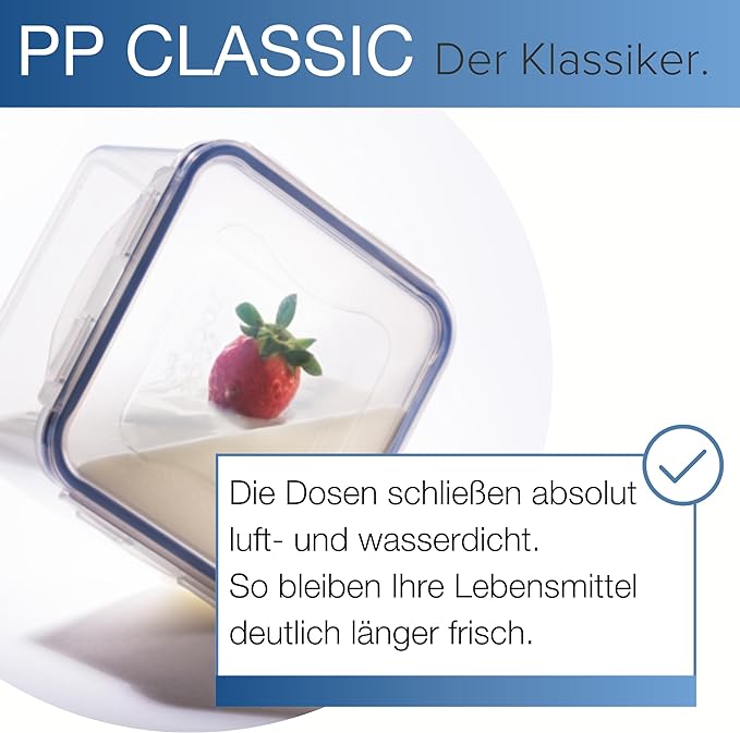 LOCK & LOCK Easy Essentials Food Lids/Pantry Storage/Airtight Containers, BPA Free, Rectangle - 8 Cup - for Cookies, Clear(Pack of 2) - Image 2