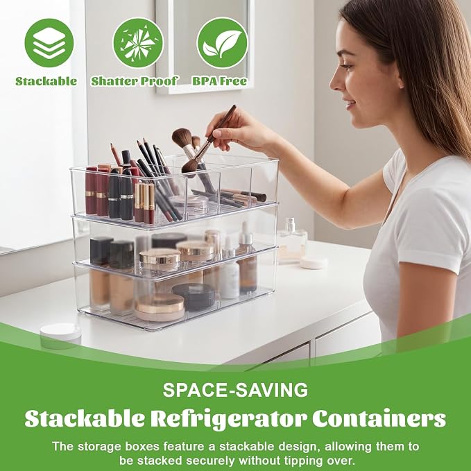 16 Pcs Snack Pantry Organizer Storage for Shelf,Large,Divider - Image 3