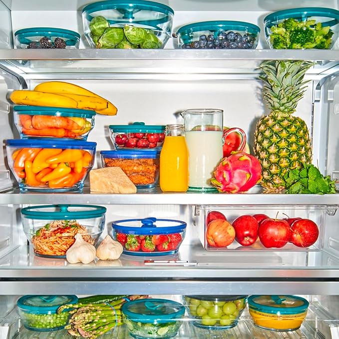 Anyday 2-Pack 4-Cup Deep Glass Food Storage Container w/Lids (Clear Kale) | Plastic Free Meal Prep, Microwave Cookware, Stackable Airtight, Vented Glass Lid, Microwave-Safe Reheating - Image 7