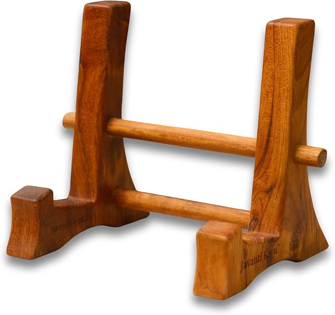 Chopping Board Stand – Teak Wood – Premium Handmade Holder Organizer for Boards, Drying Rack, Single or Dual Slot, Fits Thick Boards, Air-Dry Base (1 Slot (2.4 in Thickness)) by Unknown