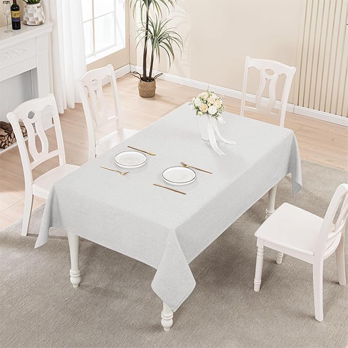 BALCONY & FALCON Rectangle Table Cloth Waterproof Owl Gray 70"x55" | Rectangular Washable Wrinkle Resistant Table Cloth Linen Fabric Tablecloths for Dining Party Kitchen Wedding and Outdoor Use - Image 5