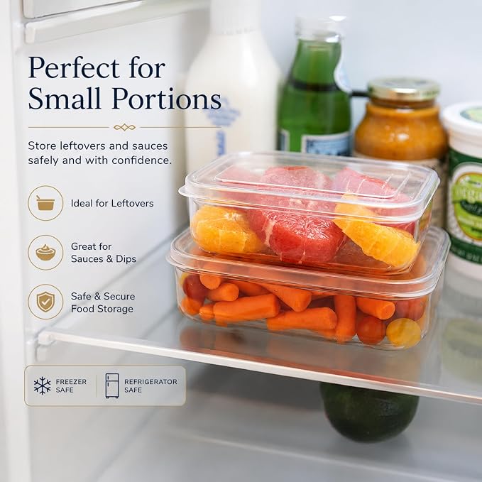 Lustroware Micro Clear Transparent Food Storage Containers with Lids – BPA-Free, Shatterproof, Dishwasher & Microwave Safe, 21oz Stackable Refrigerator Organizer Bins, Made in Japan, Set of 12 - Image 3