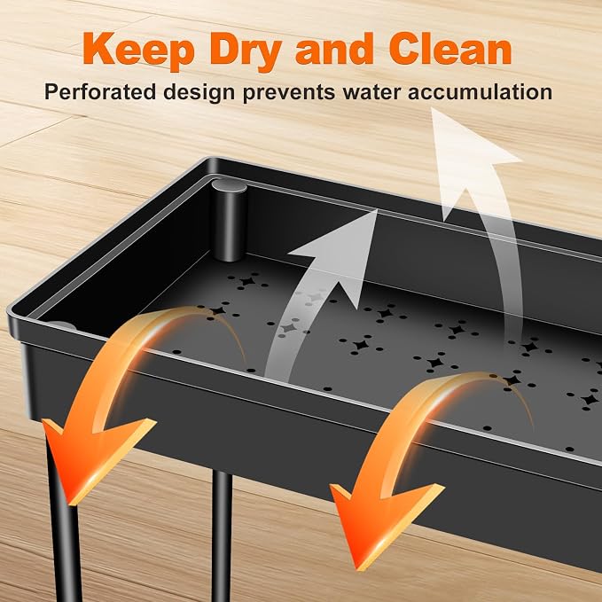 JPart Under Sink Organizer, Kitchen Organizers and Storage, 2-Tier Bathroom Cabinet Organizer with Sliding Drawers, Thickened Construction with Hooks Hanging Cup for Kitchen & Bathroom, 2 Pack - Image 4