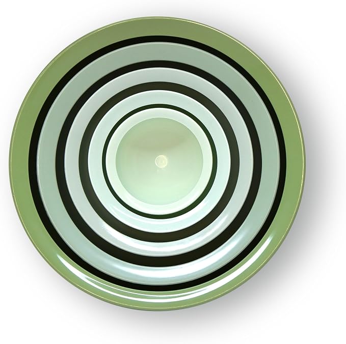 5-Piece Non-Spill Plastic Mixing Bowl Set, Sage Green | Reusable Nesting Kitchen Bowls with Concave Inner Lip and Non-Slip Base - Image 2