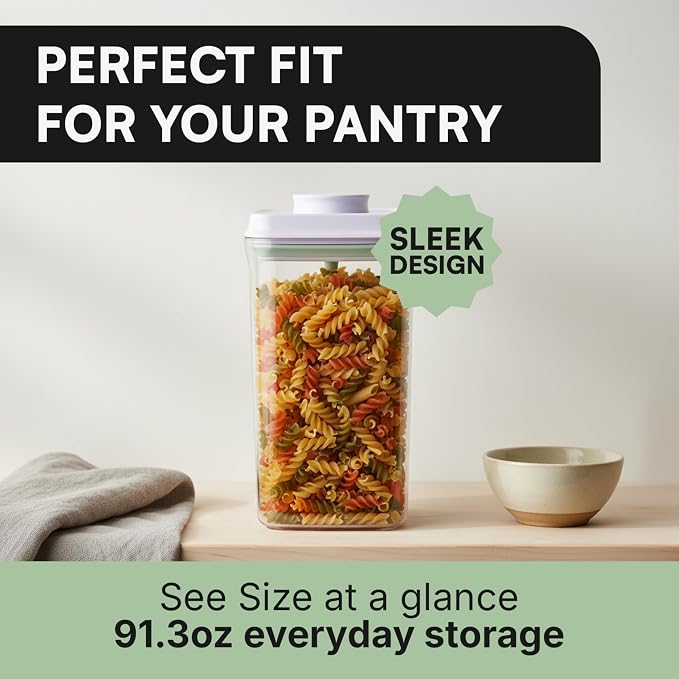 Bop Top Airtight Food Storage Containers with Lid Multi Pack | Kitchen Canister Sets | Air Tight Pantry Container | Pop Top Dry Food Storage Containers for Snacks, Sugar, Flour, Baking, Cereal, Pasta - Image 3