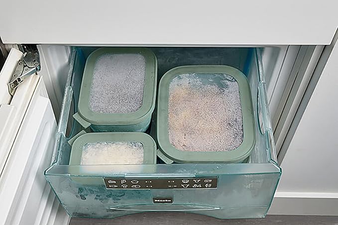 Mepal – Multi Bowl Cirqula 3-Piece Set – Food Storage Container with Lid - Suitable as Airtight Storage Box for Fridge & Freezer, Microwave Container & Servable Dish - 750, 1500, 3000ml - Nordic sage - Image 5