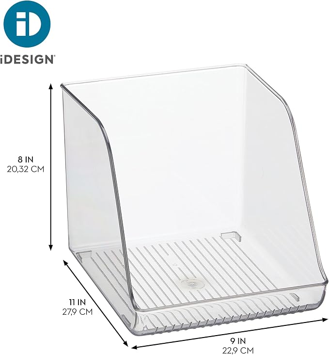 iDesign Plastic Water Bottle Organizer for Fridge, Clear, 2-Pack | Bottle Holder, For Kitchen and Pantry - Image 4