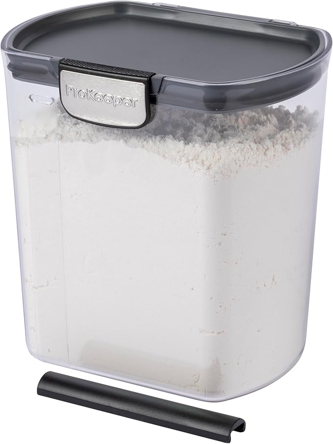 ProKeeper+ 6-Piece Airtight Food Storage Container Set – Clear Plastic Flour and Sugar Canister Set with Magnetic Accessories for Kitchen Organization - Image 5
