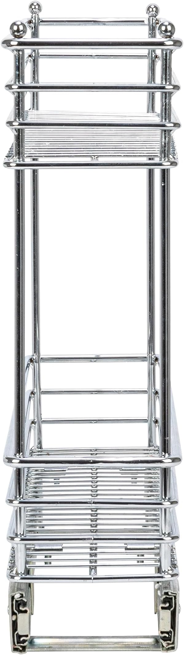 Household Essentials Chrome 2-Tier Sliding Cabinet Organizer, 5" - Image 8