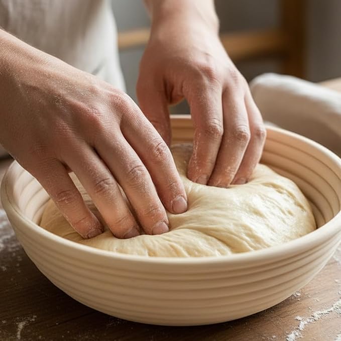 12 Pack 10" Round Banneton Proofing Baskets - Premium Artisan Rattan Bread Proofing Basket Set for Sourdough, Artisan Boules & Dough Rising – Bulk Supply for Home & Bakery - Image 3