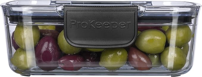 Progressive Prokeeper + Deli Storage Set: Air-Tight Silicone Sealed Containers w Grooved Bottom, Dry Erase Lid, BPA-Free, Stackable, Keeps Meats & Cheeses Fresh Longer, PKS-705C Mini Deli 0.69L - Image 5