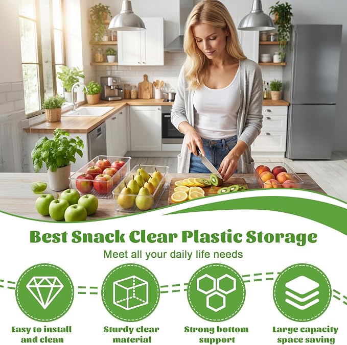 16 Pcs Snack Pantry Organizer Storage for Shelf,Large,Divider - Image 4