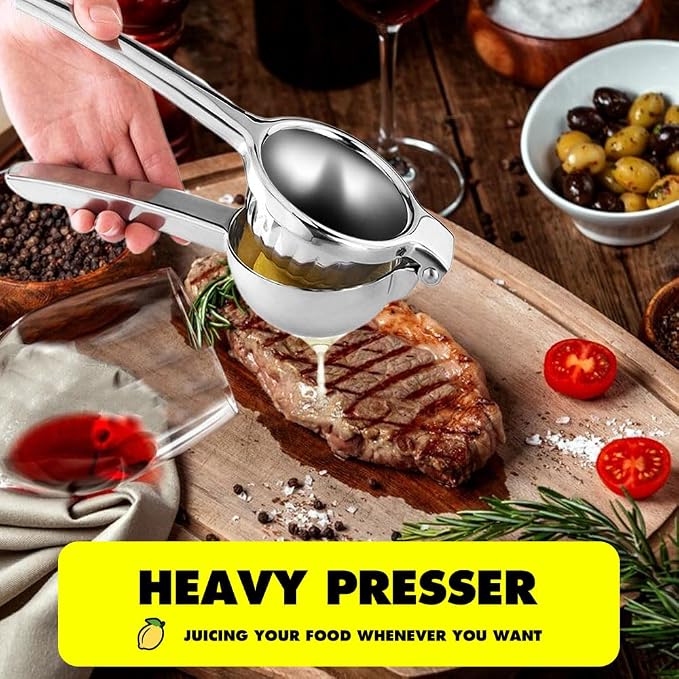 Lemon Squeezer Stainless Steel,Manual Citrus Juice Press Squeezer for Lemons Orange and Limes,Handheld Citrus Squeezer Squeeze Out as Much Juice as Possible (1PC) - Image 3