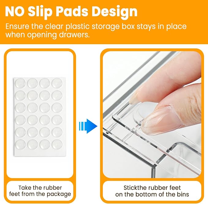Bottle Storage Organizer Baby, Clear Stackable Storage Drawers Set for Baby Bottle, Beauty Supplies Storage, Ideal for Countertop, Vanity, Bathroom, Cabinet, Pantry Organization (7.9"H, 3 Pack) - Image 6