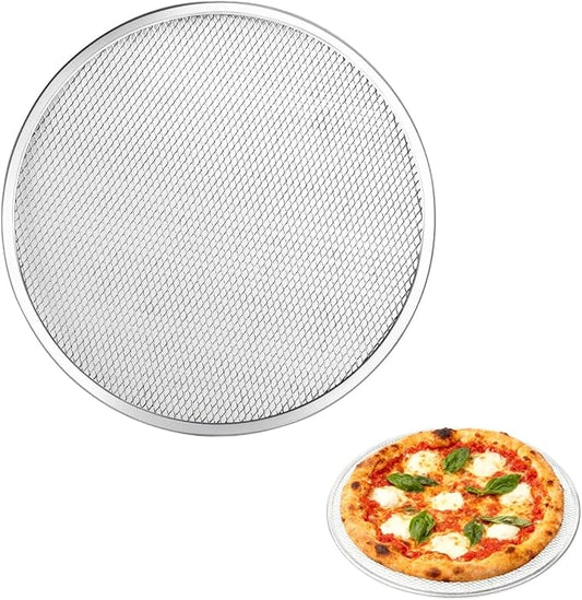 Astero Pizza Screen for Home Bakers & Professionals, Oven Baking Solutions | 18 Inch Perforated Aluminum Pizza Screen, Non-Stick Pizza Pan for Restaurants, Pizzerias, Commercial & Home Baking (1 Pack) by Astero