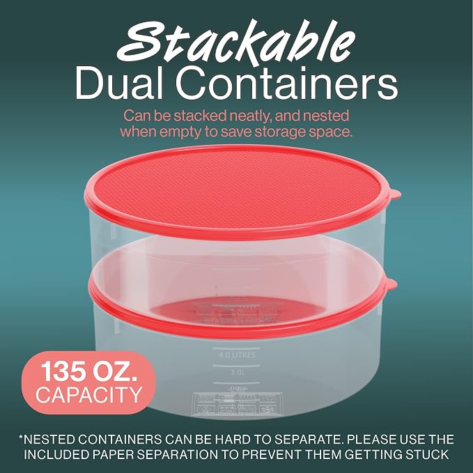 2 Pack Pie Carrier Cake Storage Container with Lid | 10.5" Large Round Plastic Cupcake Cheesecake Muffin Flan Cookie Tortilla Holder Storage Containers Airtight | Pie Keeper Transport Container - Image 5